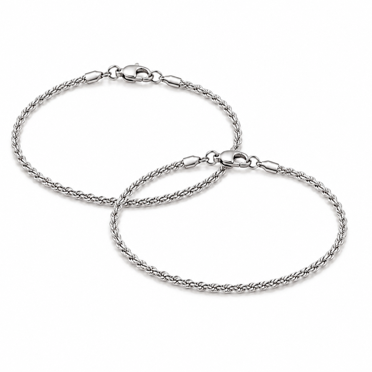 Pulseras Lazo en Plata Laminada 925 Para Pareja