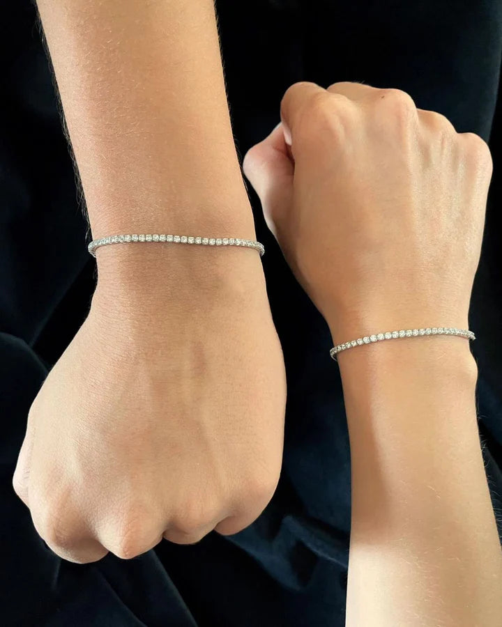 Pulseras Tenis en Plata Laminada 925 Para Pareja