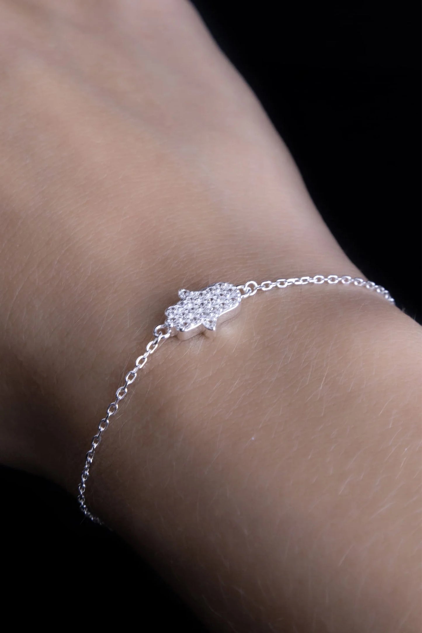 Pulsera Mano Hamsa en Plata 925 Para Dama