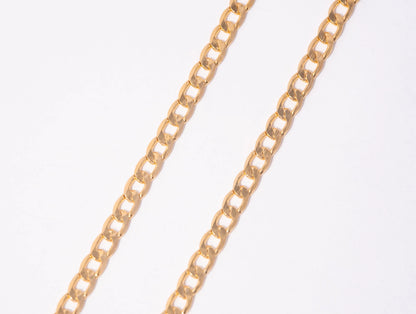 Pulsera Eslabón plano en Oro laminado 18k