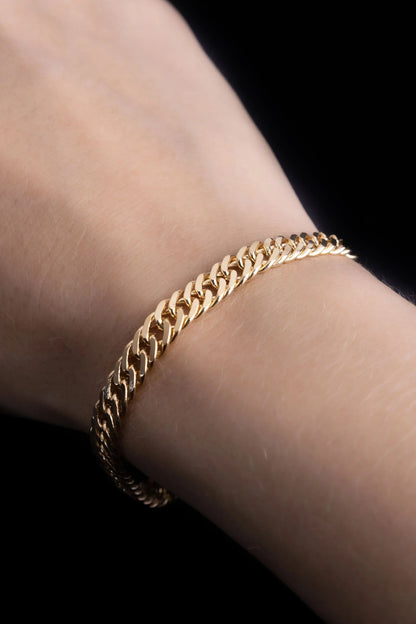 Pulsera Eslabón Continuo en Oro laminado 18k