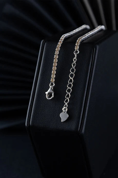 Pulseras Tenis Champagne en Plata 925 Para Pareja