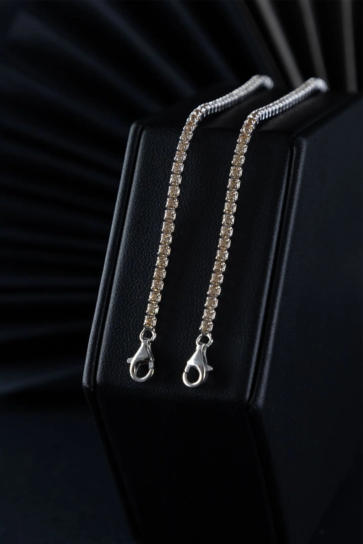 Pulseras Tenis Champagne en Plata 925 Para Pareja