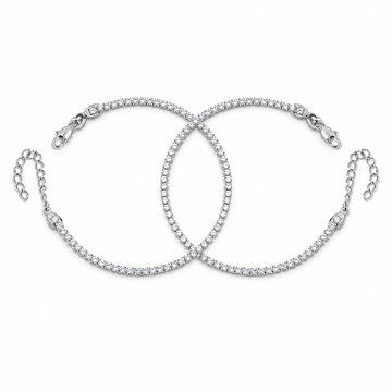 Pulseras Tenis en Plata Laminada 925 Para Pareja
