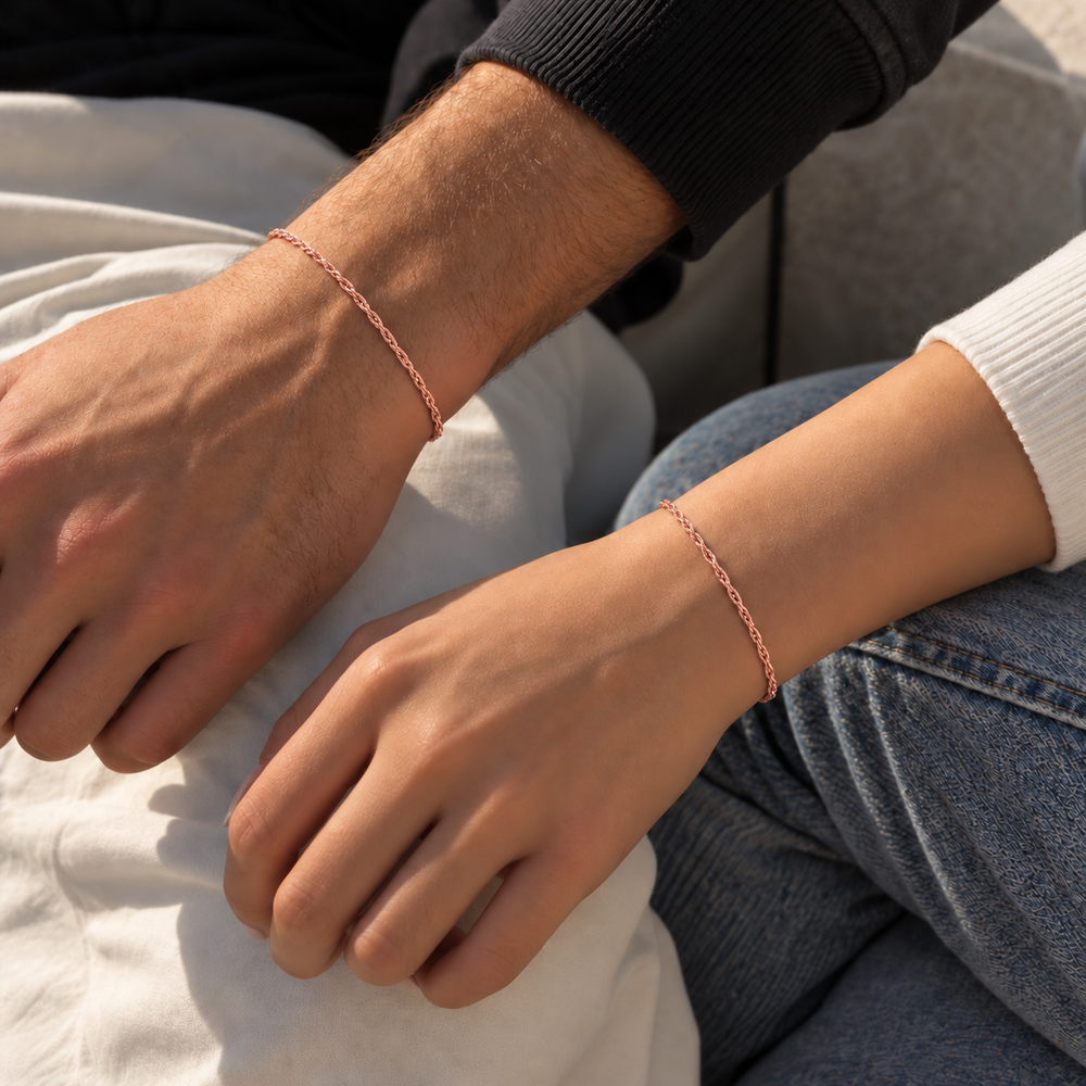 Pulseras Lazo en Oro Rosado Laminado