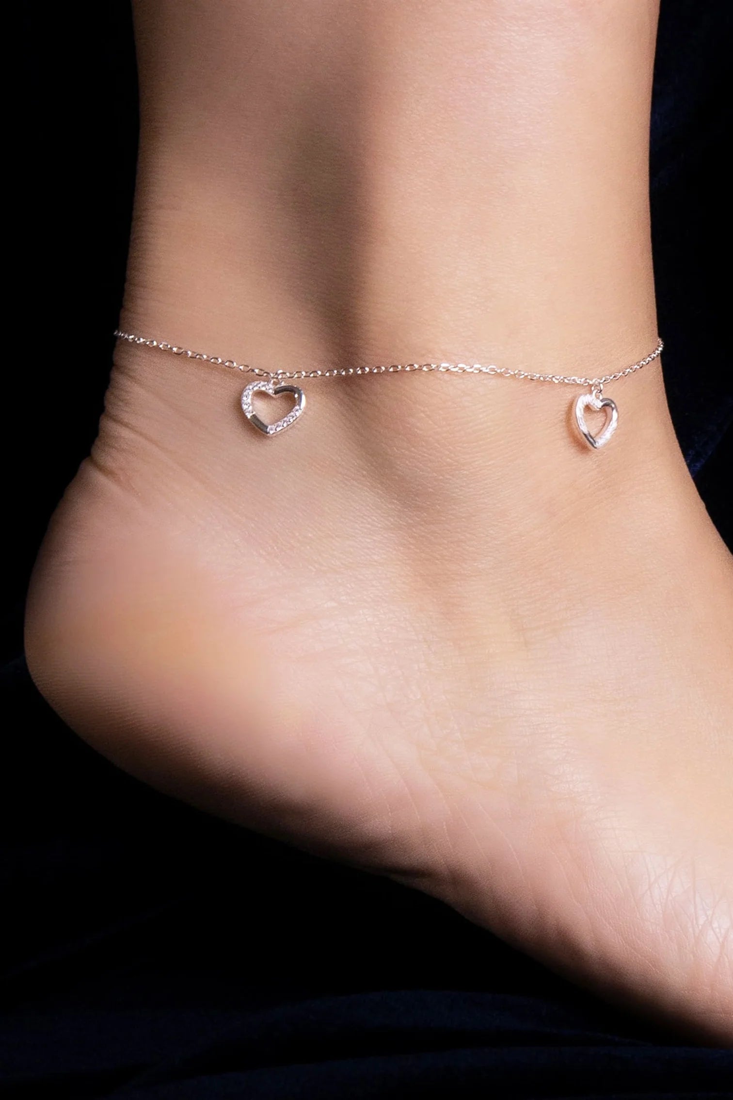 Tobillera Heart en Plata 925 Para Dama