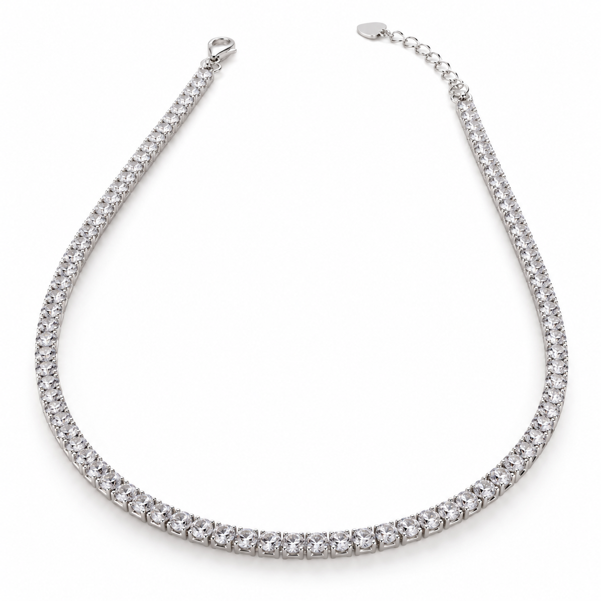 Cadena Tenis Ajustable Laminada en Plata 925 Para Dama